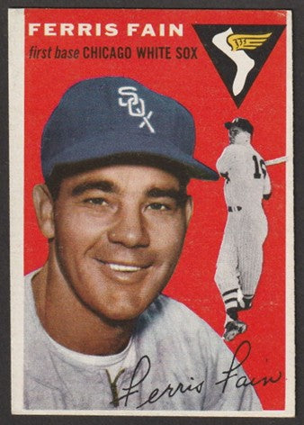 1954 Topps Baseball - #27 Ferris Fain - Chicago White Sox