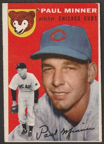 1954 Topps Baseball - #28 Paul Minner - Chicago Cubs