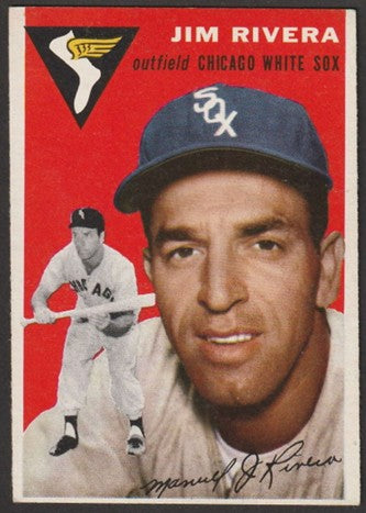 1954 Topps Baseball - #34 Jim Rivera - Chicago White Sox