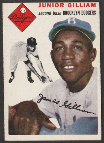 1954 Topps Baseball - #35 Junior (James) Gilliam - Brooklyn Dodgers