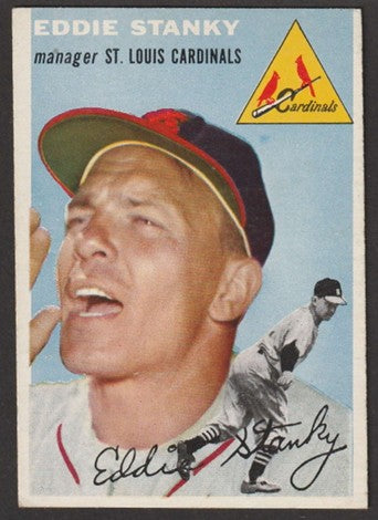 1954 Topps Baseball - #38 Eddie Stanky (MGR) - St. Louis Cardinals