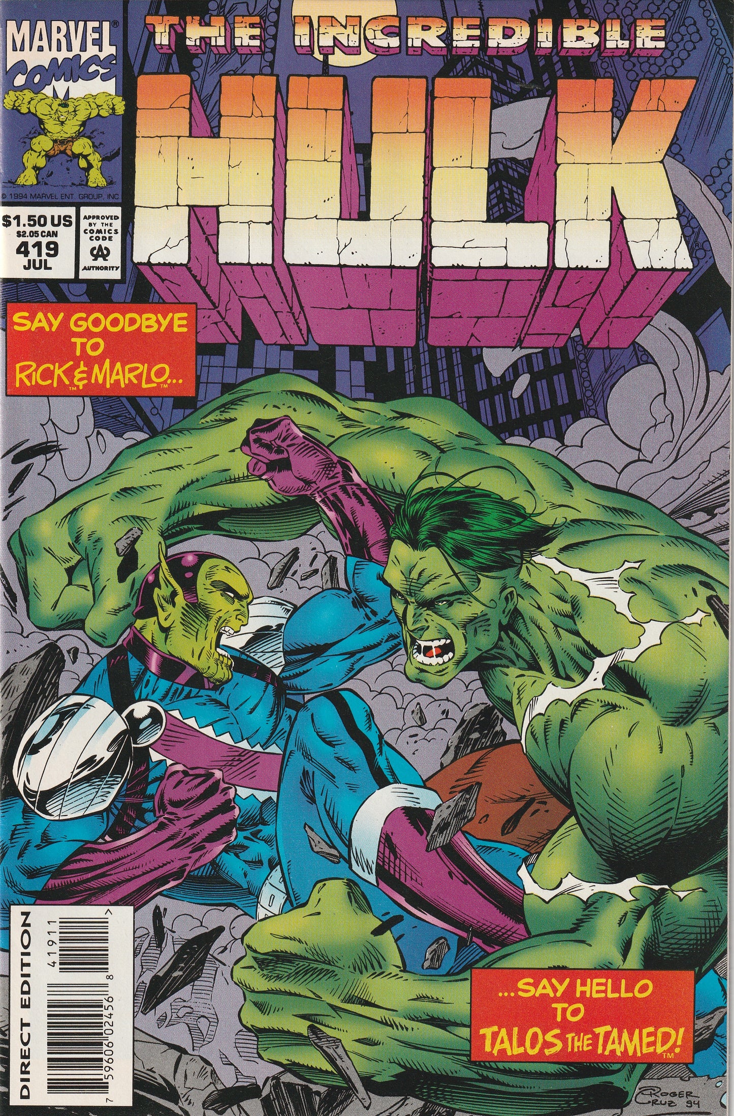 Incredible Hulk #419 (1994) - 2nd Appearance of Talos the Untamed