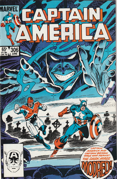 Captain America #306 (1985) - Captain Britain & Modred Appearance