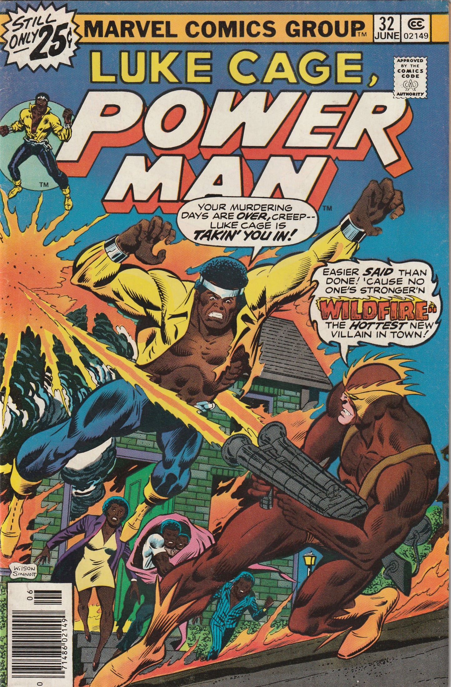 Luke Cage, Power Man #32 (1976) - 1st Appearance of Wildfire (Harold Paprika)