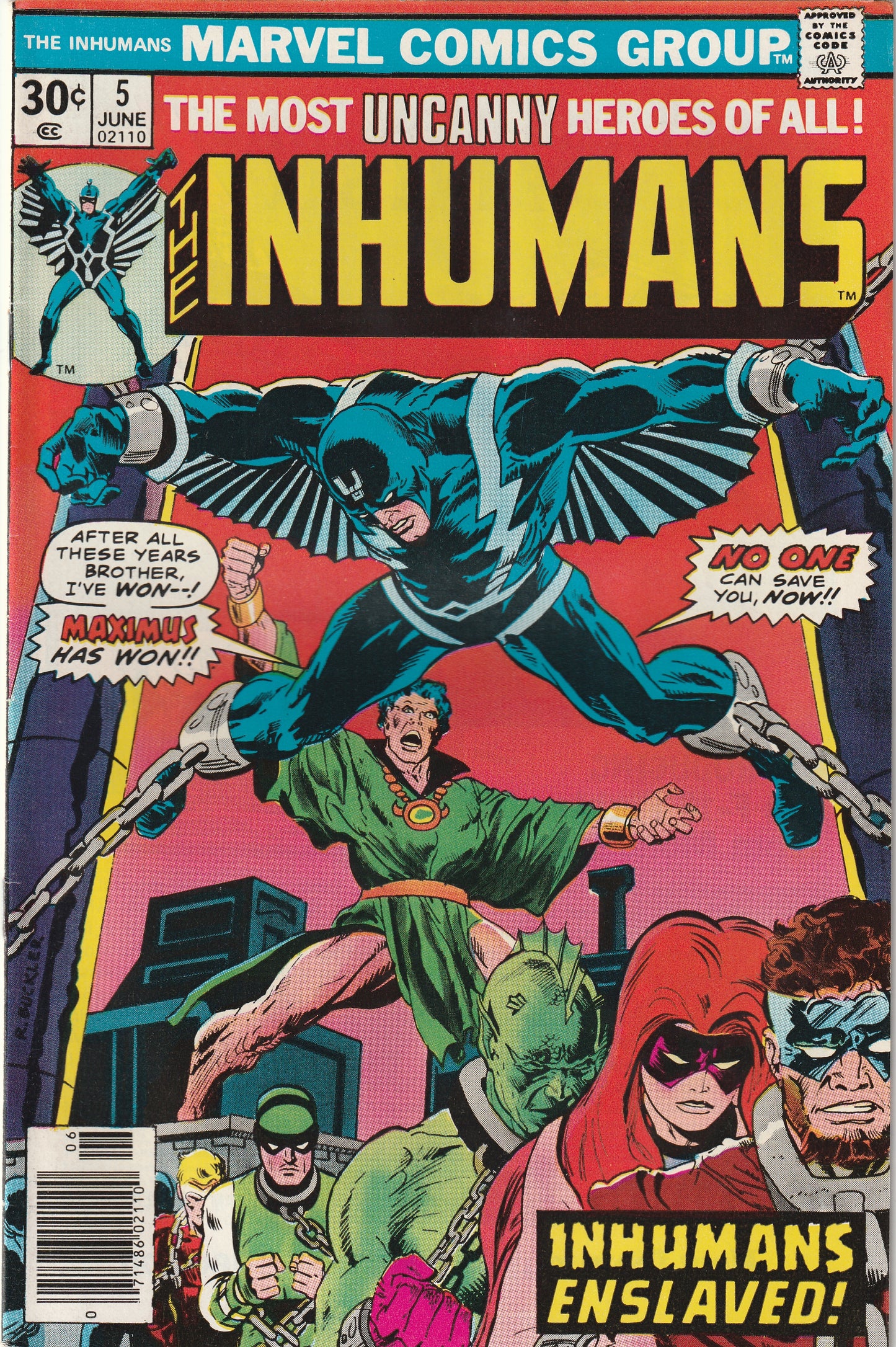 The Inhumans #5 (1976) - Death of Shatterstar.