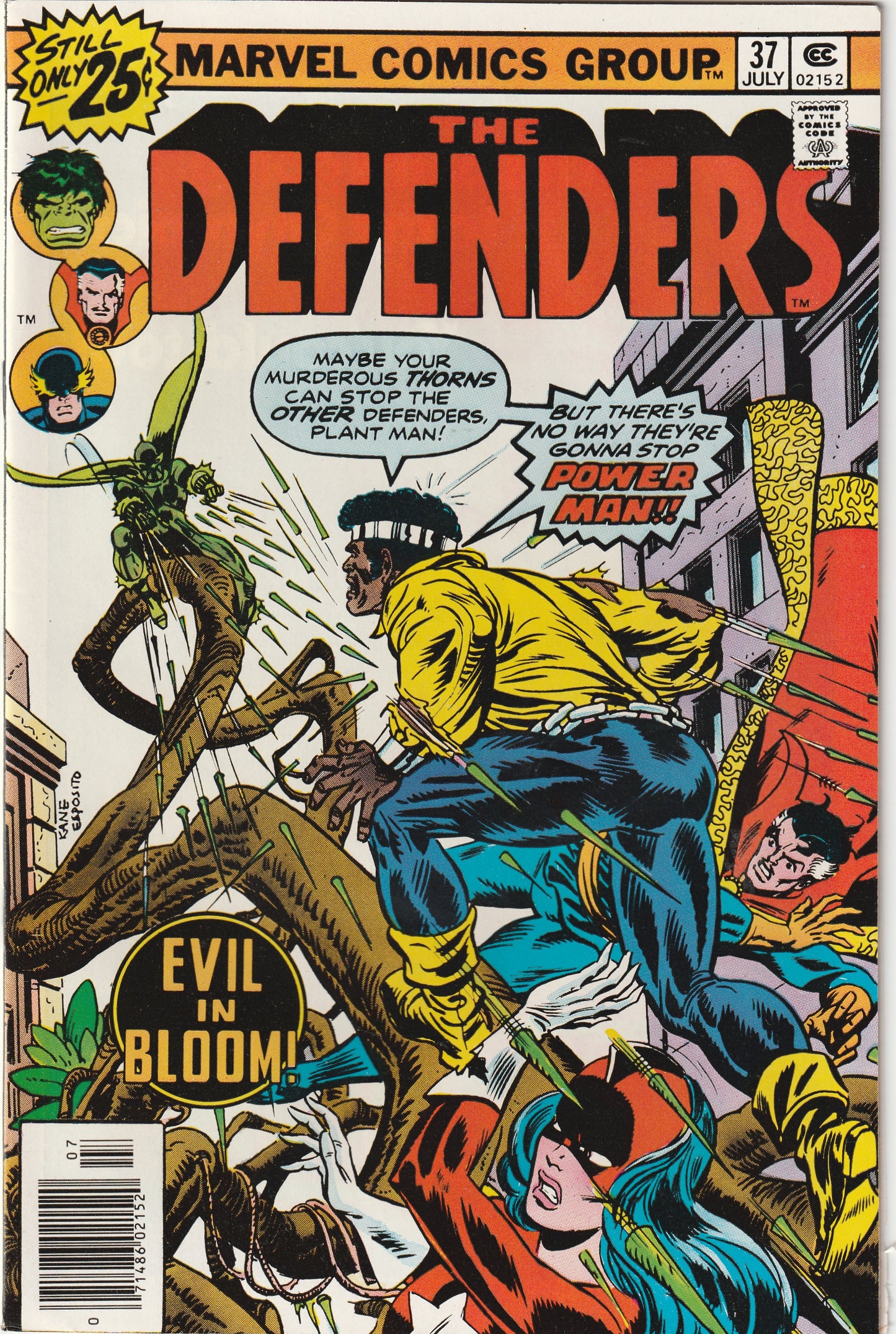 Defenders #37 (1976) - Plantman & Luke Cage Appearance