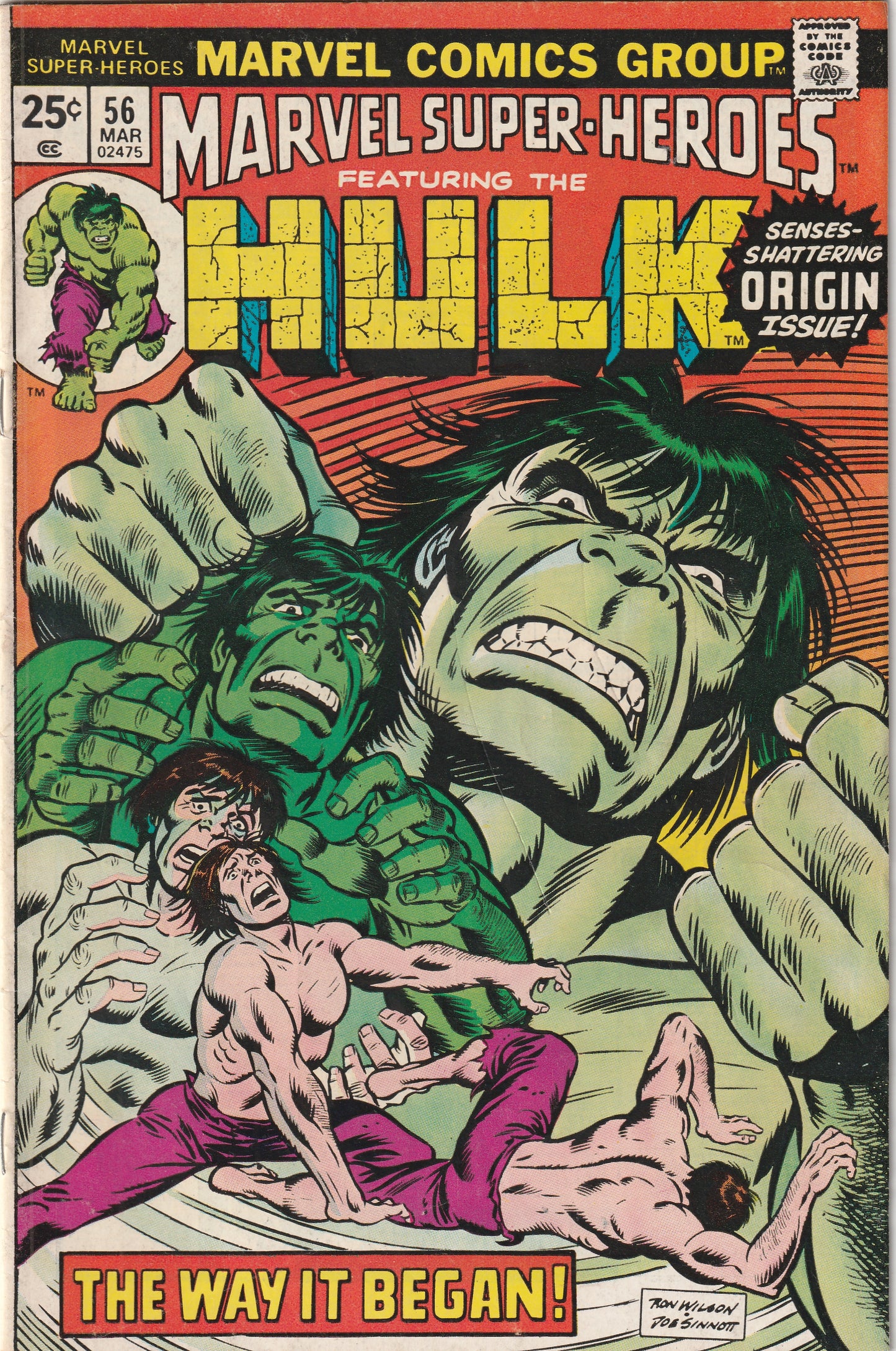 Marvel Super-Heroes #56 (1976) - Reprints Incredible Hulk 102