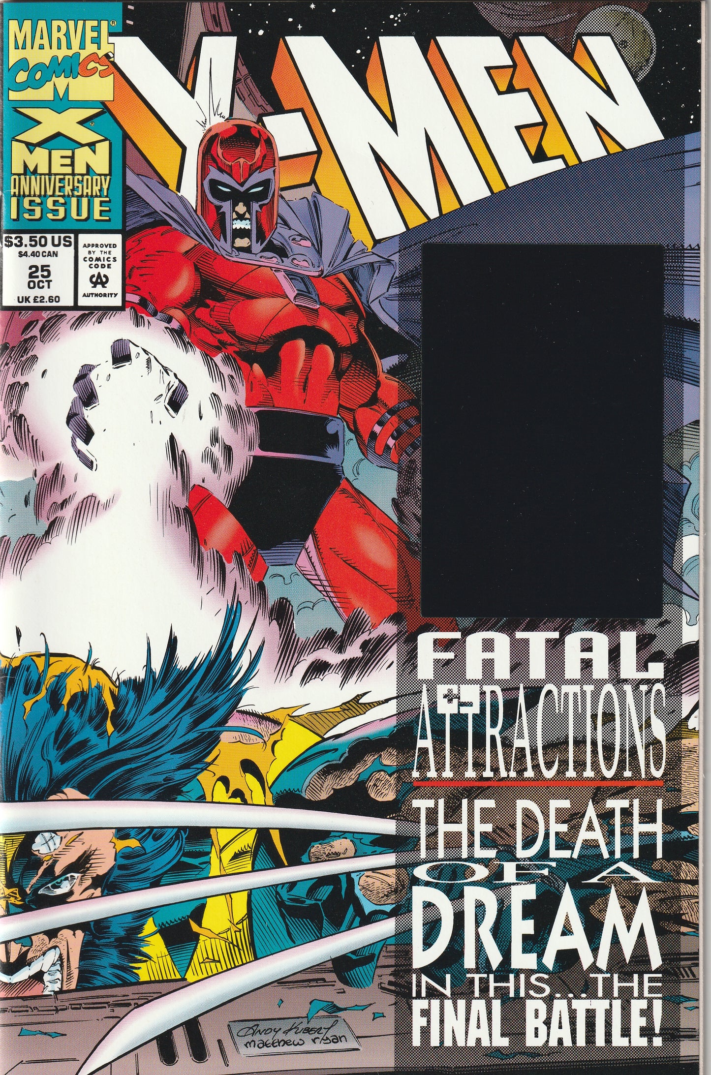 X-Men #25 (1993) - Gambit Hologram, Xavier Mind-Wipes an Enraged Magneto