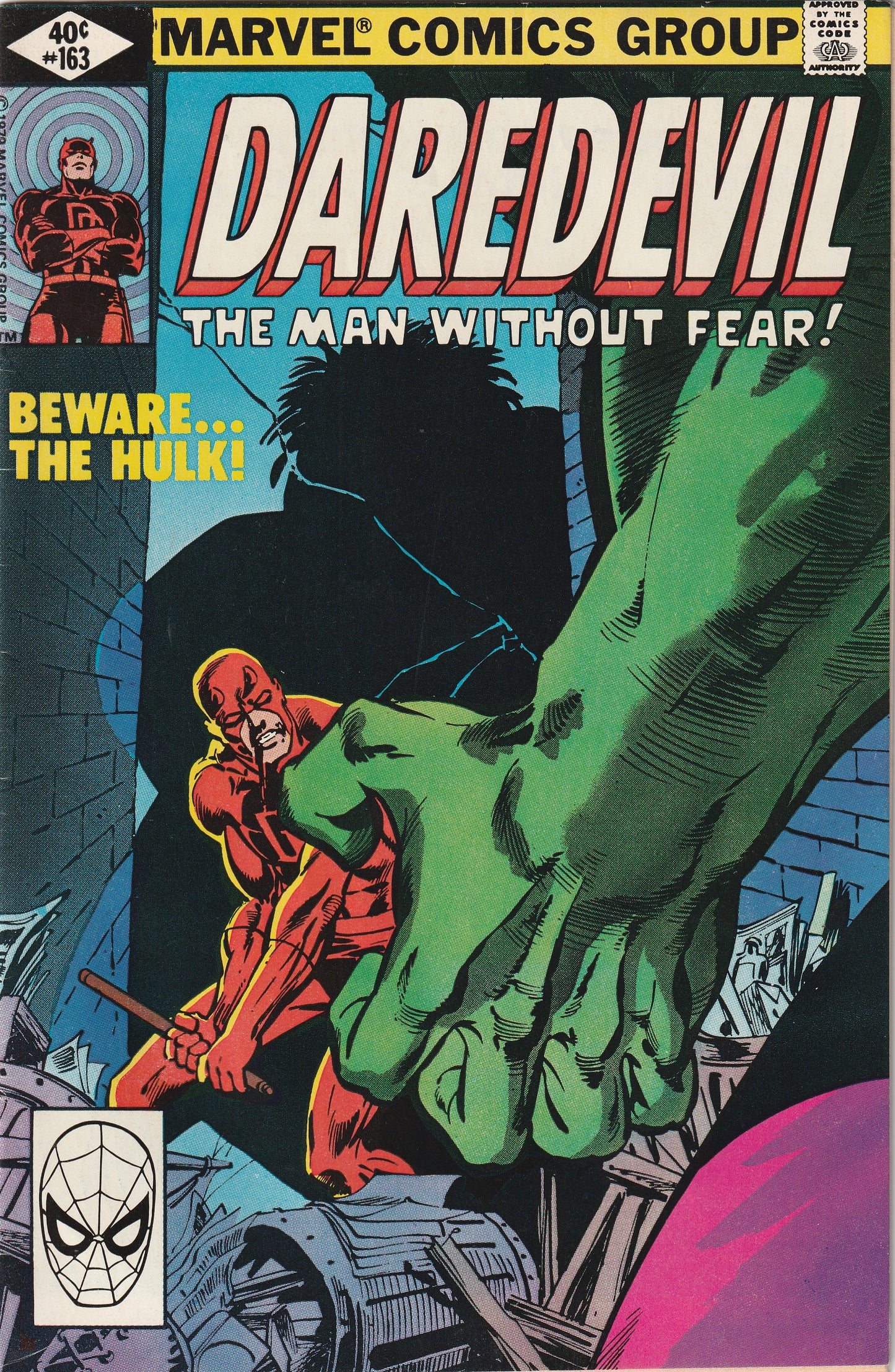 Daredevil #163 (1980) - vs Hulk