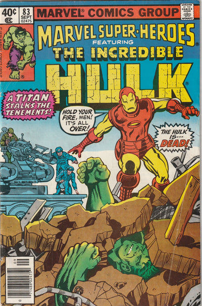 Marvel Super-Heroes #83 (1979) - Reprints Incredible Hulk 131