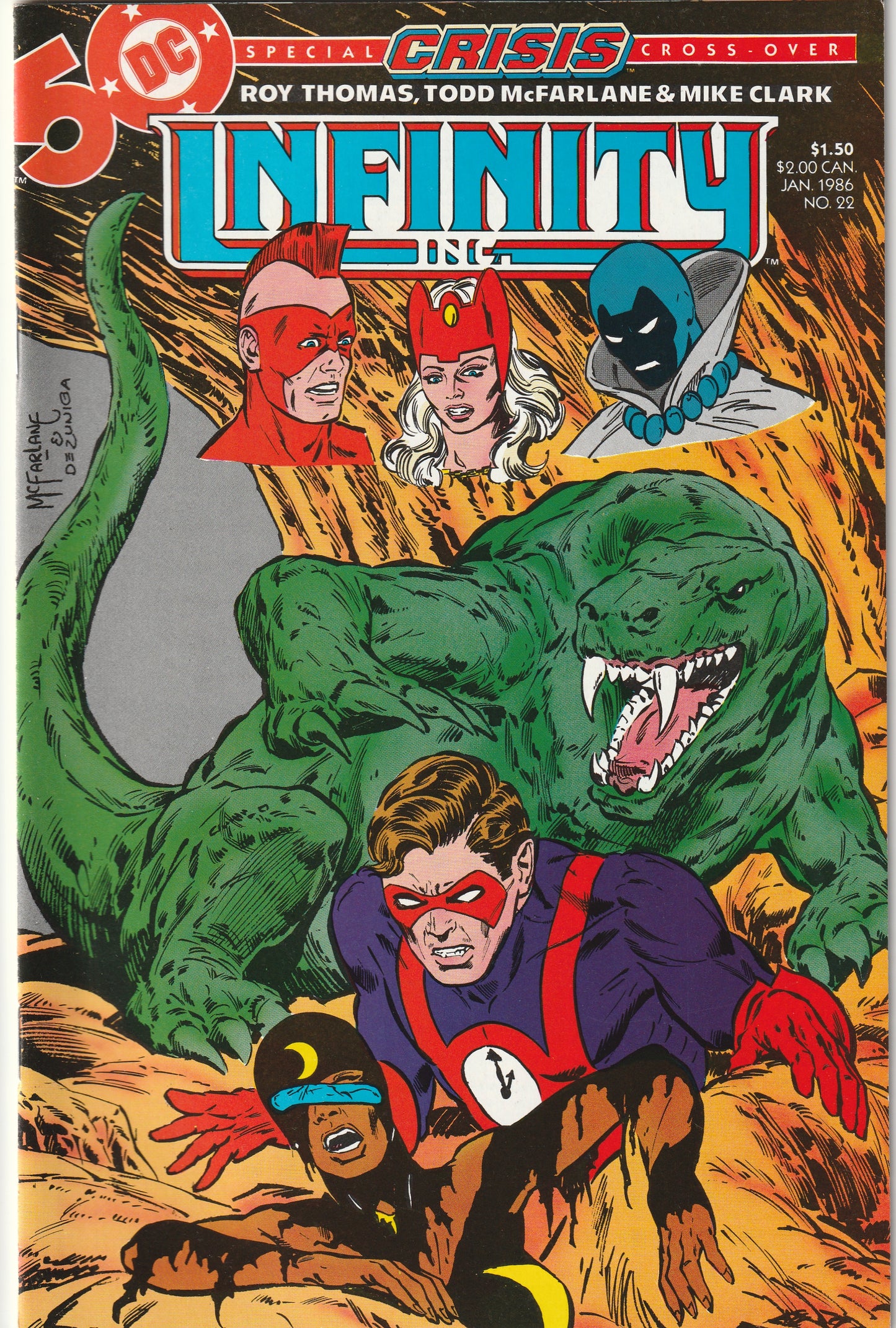 Infinity Inc #22 (1986) - Todd McFarlane - Crisis Crossover