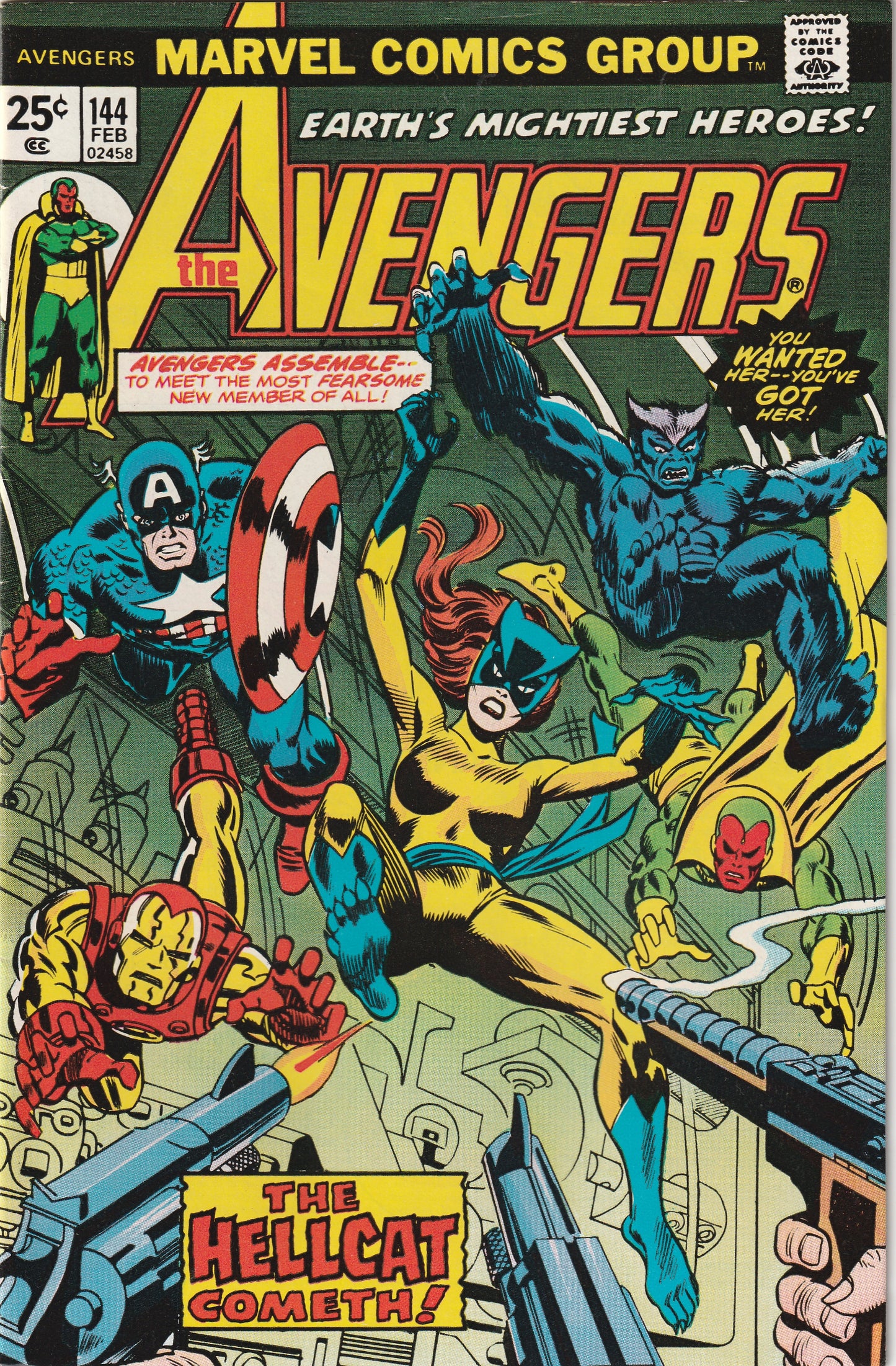 Avengers #144 (1975) - Origin & 1st Appearance Hellcat (Patsy Walker)