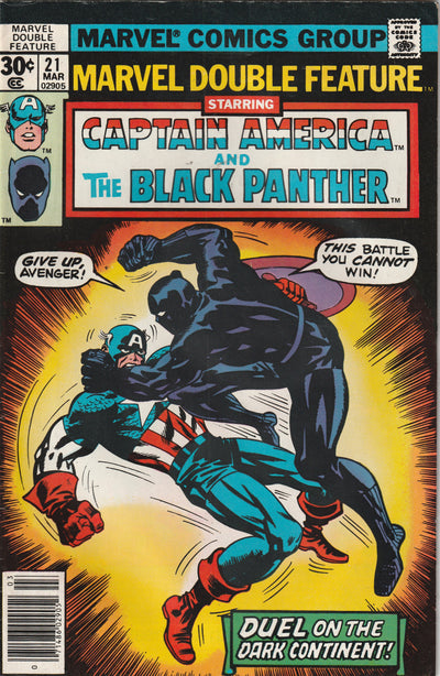 Marvel Double Feature #21 (1977) Featuring Captain America and Black Panther