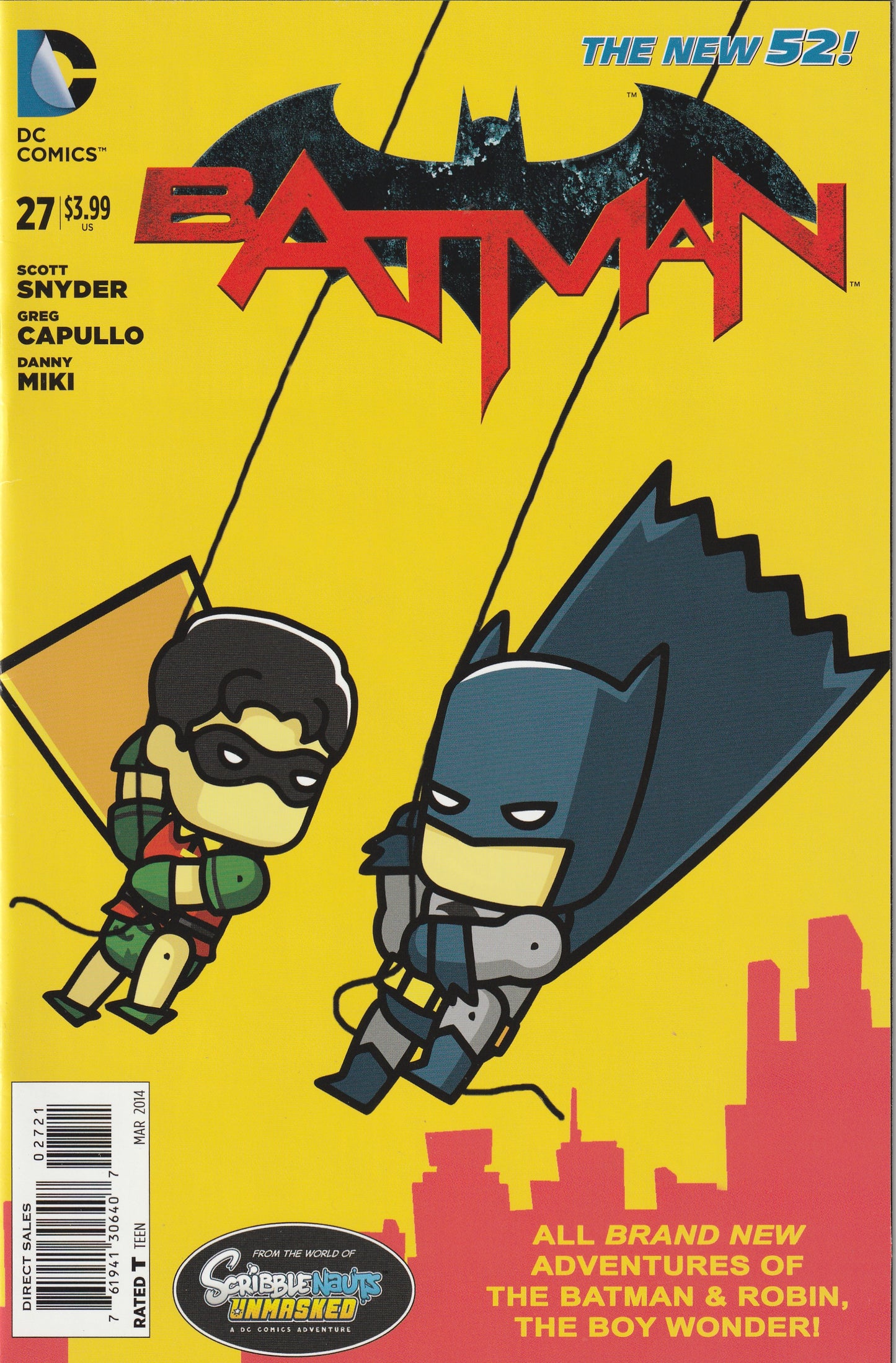 Batman (New 52) #27 (2014) - 1:25 Ratio Scribblenauts Unmasked Variant Cover
