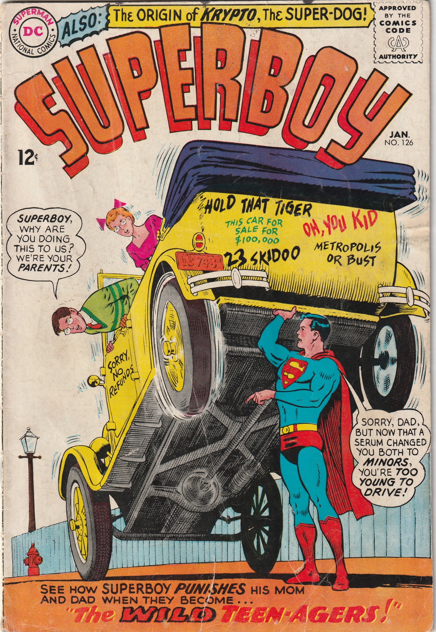 Superboy #126 (1965) - Origin of Krypto the Super Dog retold