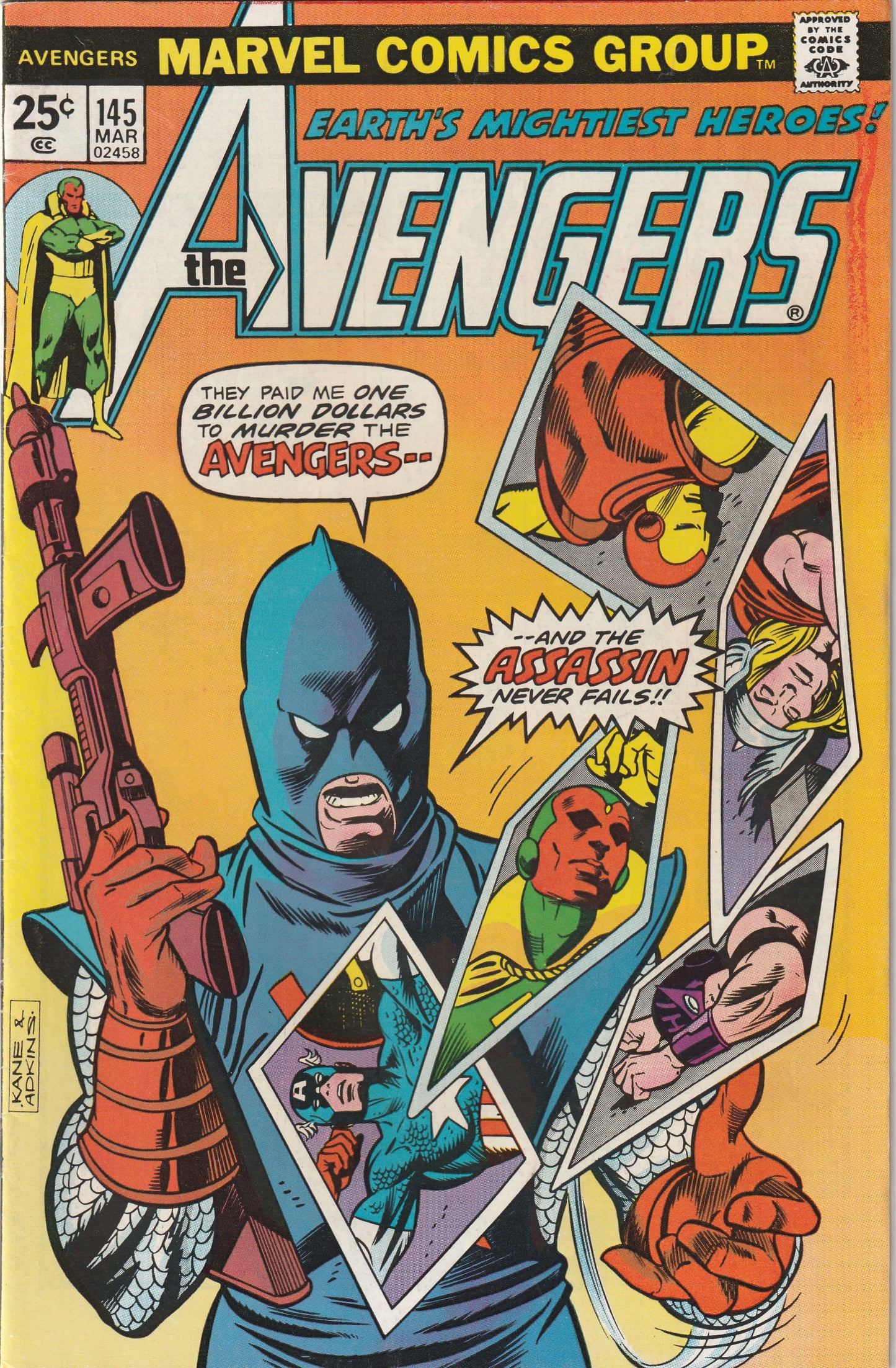 Avengers #145 (1976) - 1st Appearance of Assassin