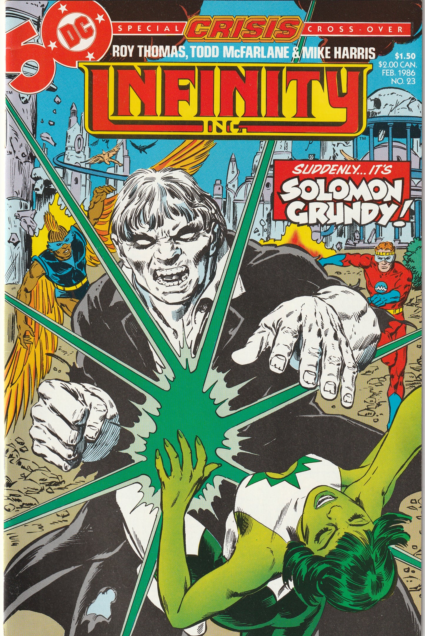 Infinity Inc #23 (1986) - Todd McFarlane - Crisis Crossover