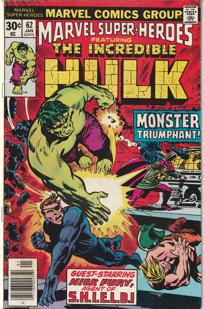 Marvel Super-Heroes #62 (1977) - Reprints Incredible Hulk 108