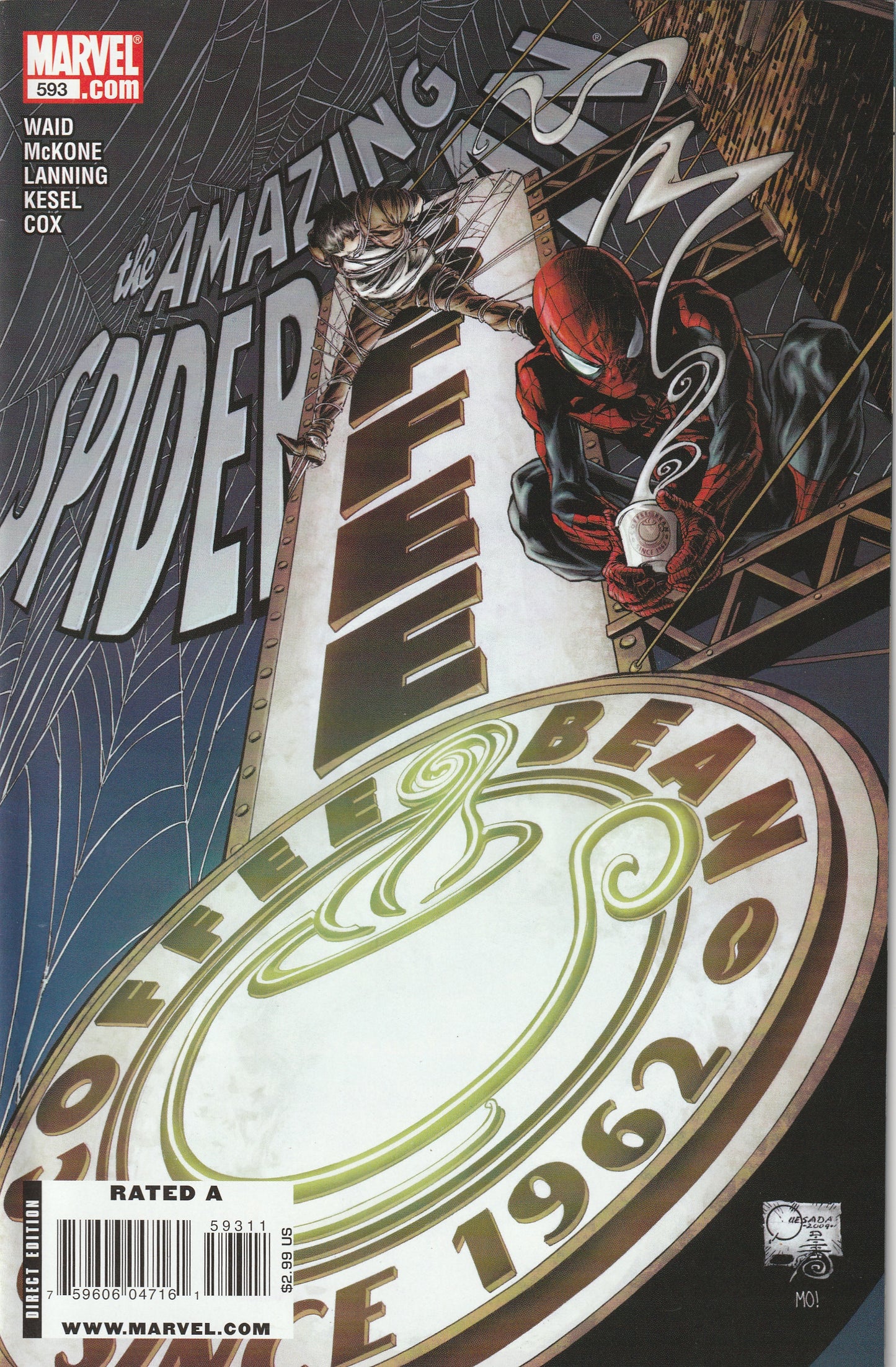 Amazing Spider-Man #593 (2009) - Quesada Regular Cover