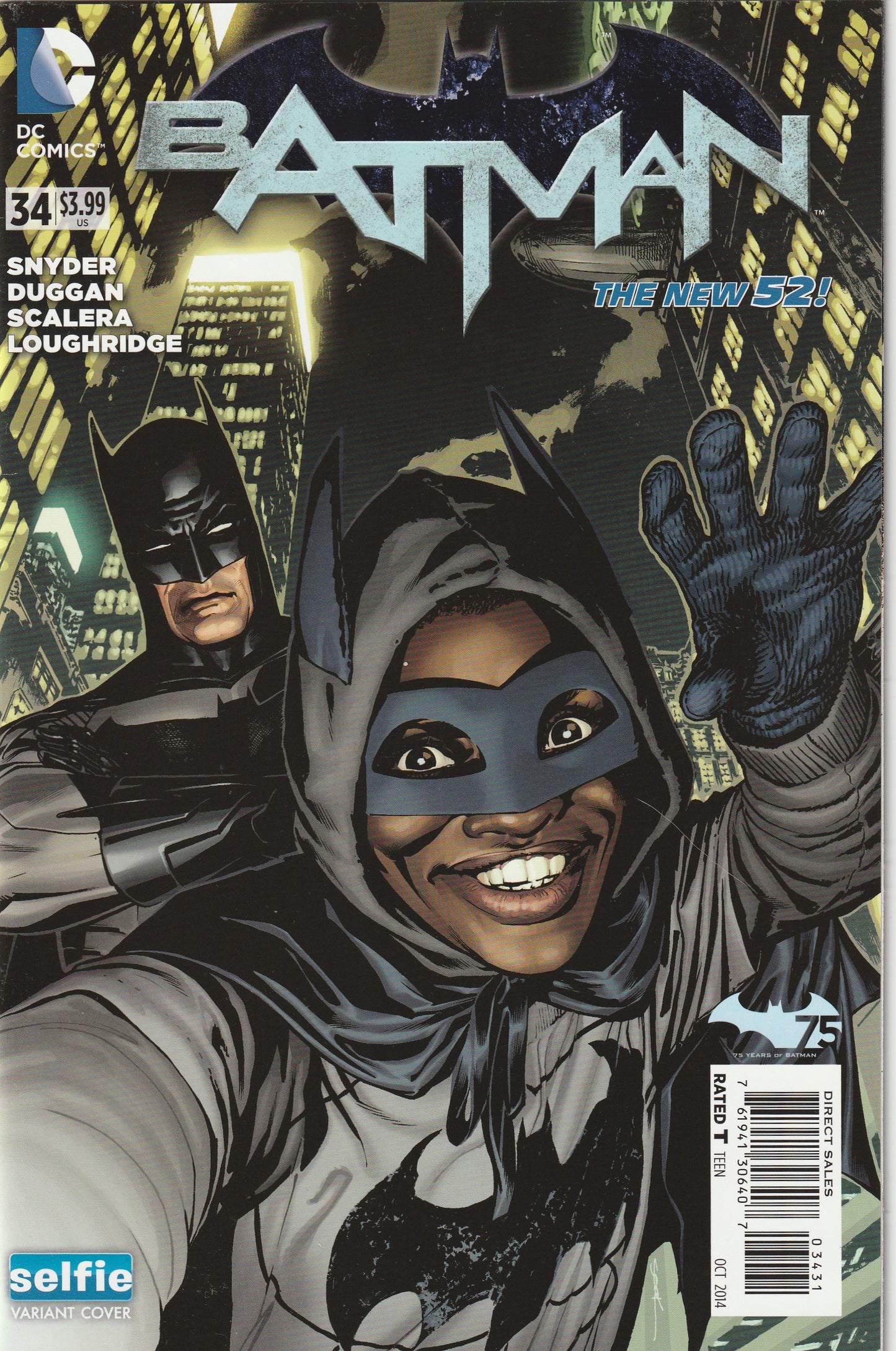 Batman (New 52) #34 (2014) - Ryan Sook DC Universe Selfie Variant Cover