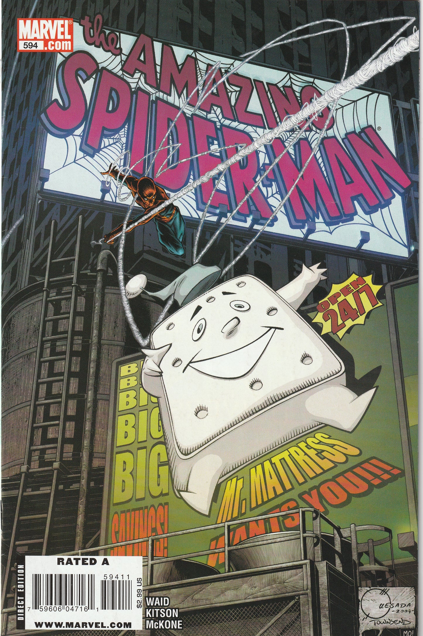 Amazing Spider-Man #594 (2009) - Quesada Regular Cover