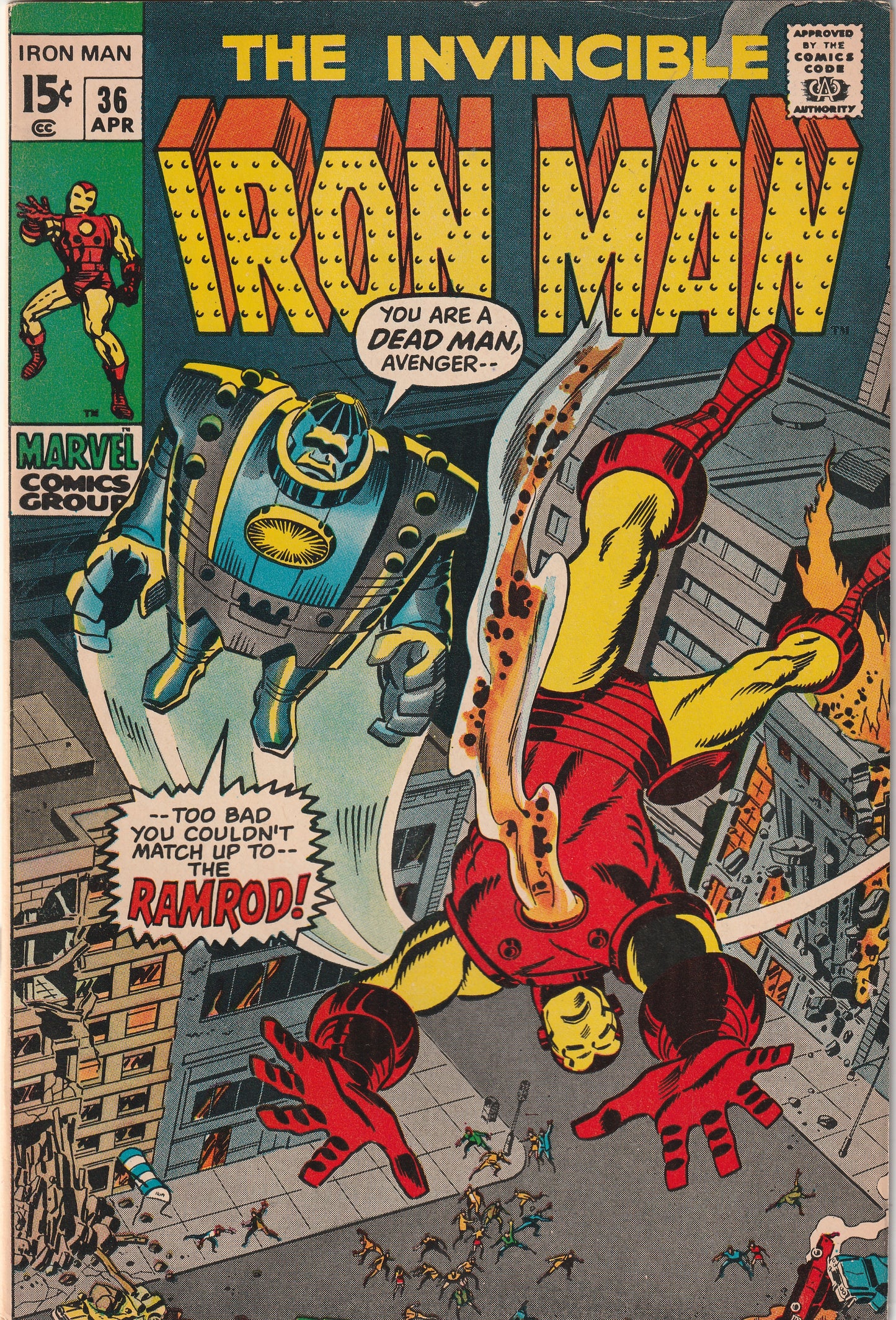 Iron Man #36 (1971) - Daredevil & Nick Fury vs Zodiac
