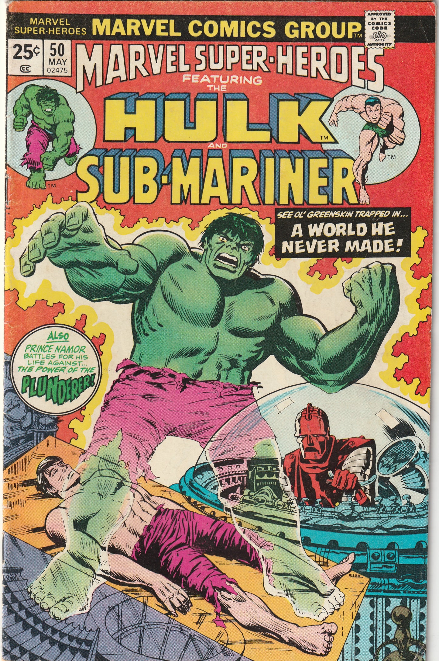 Marvel Super-Heroes #50 (1975) - Reprints Tales to Astonish 95