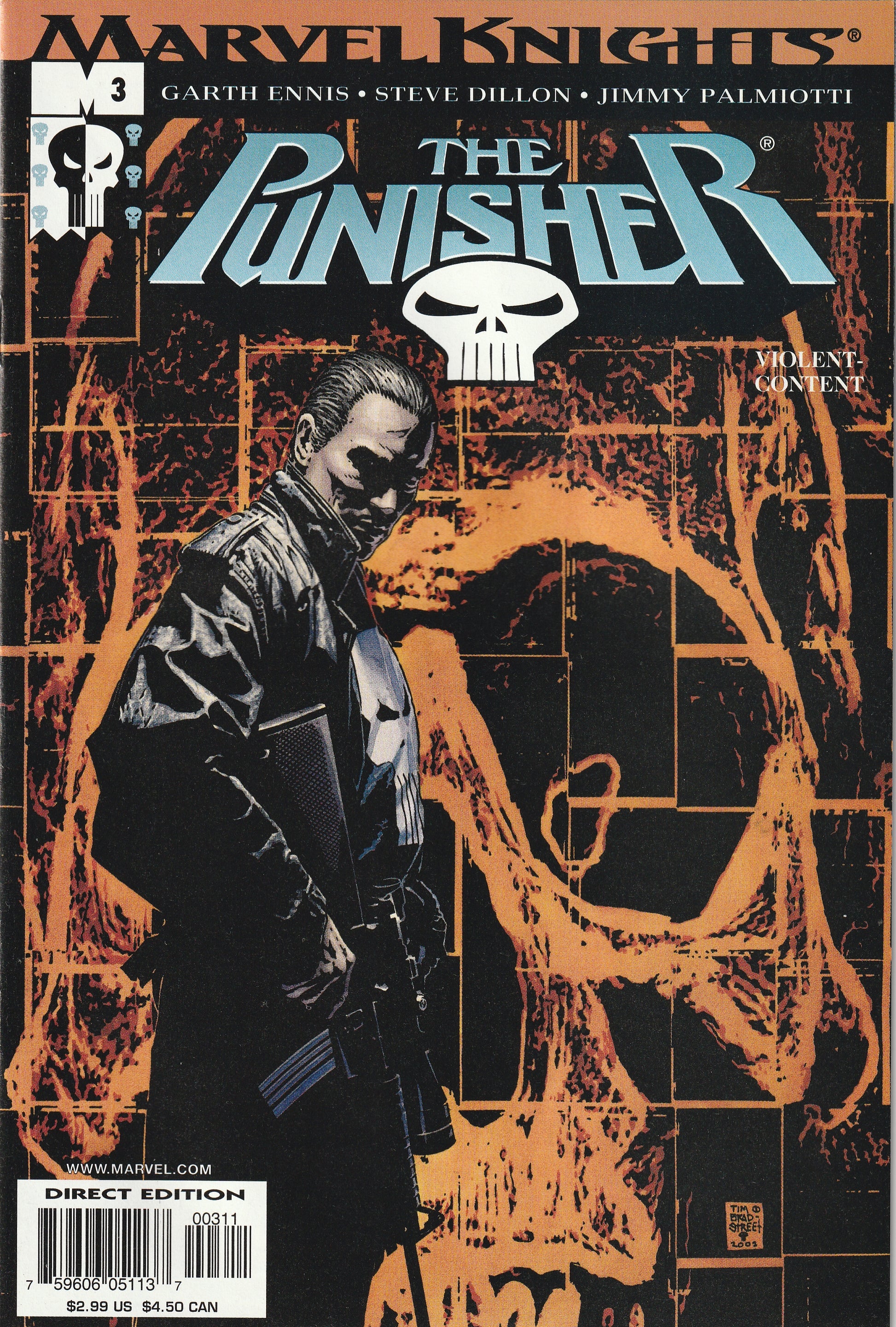 The Punisher #3 (Marvel Knights Vol 4, 2001) Garth Ennis, Steve Dillon, Jimmy Palmiotti