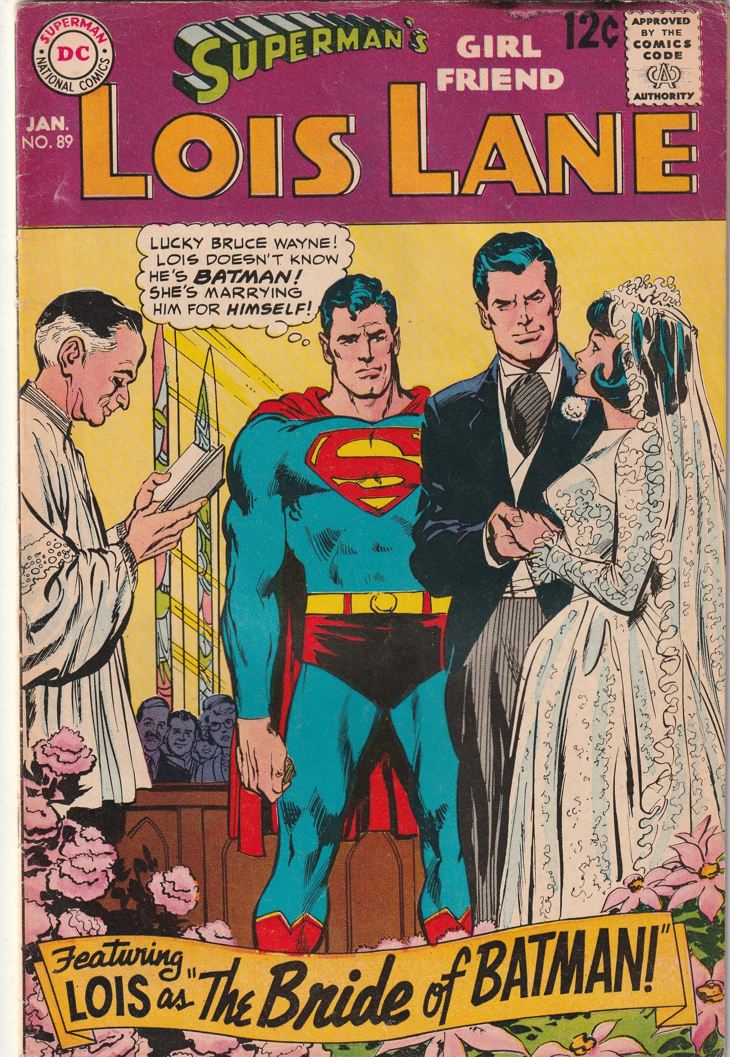 Superman's Girl Friend Lois Lane #89 (1969) - Lois as The Bride of Batman, Neal Adams cover