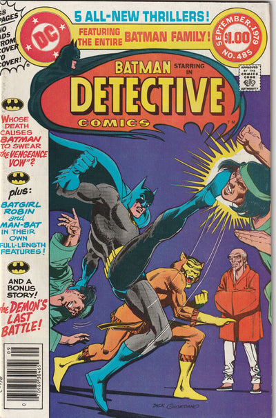 Detective Comics #485 (1979) - Death of Batwoman, Classic pin-up back cover