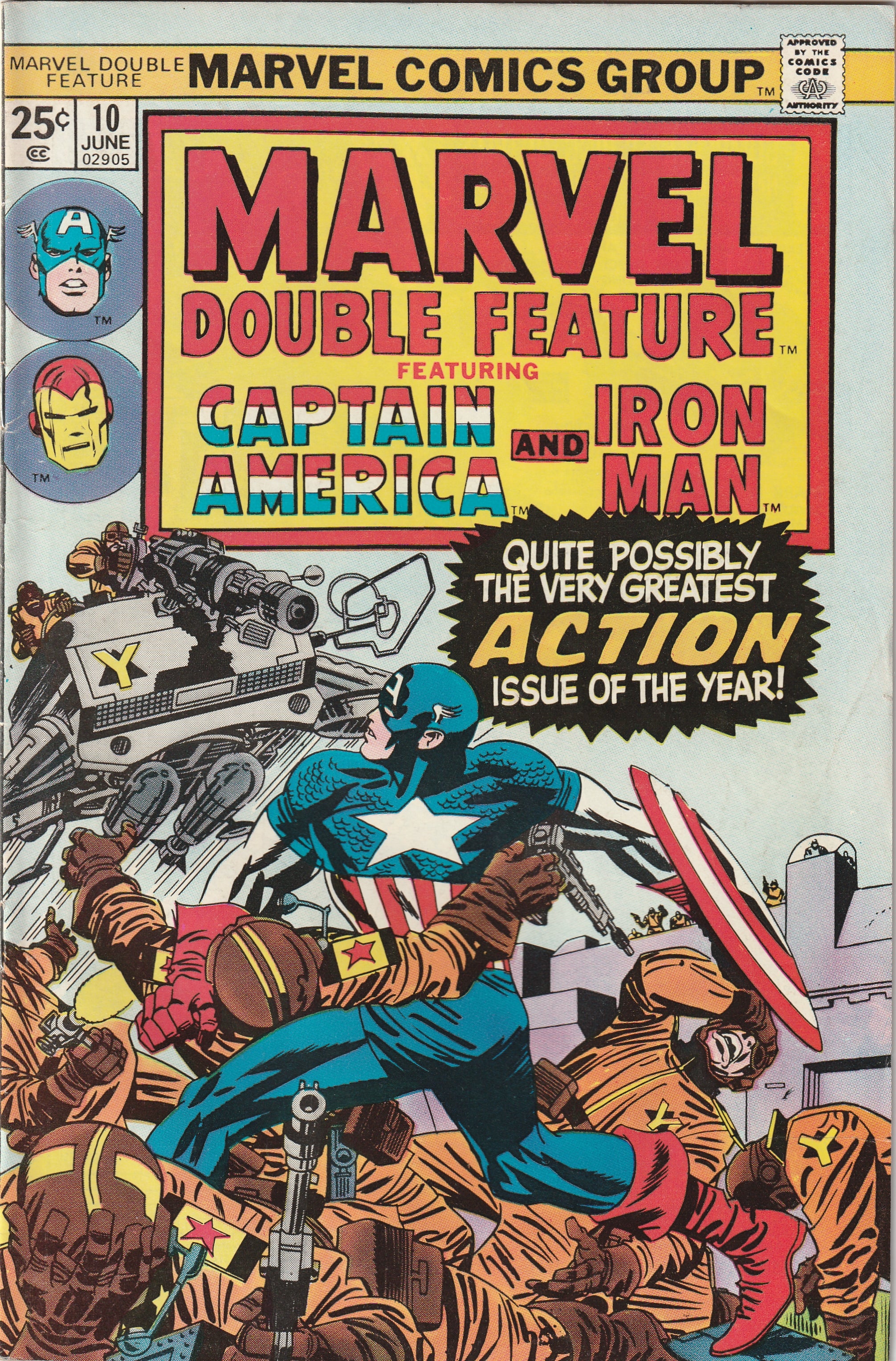 Captain Ma Marvel Double Feature #10 (1975) Featuring Captain America and Iron Ma ...