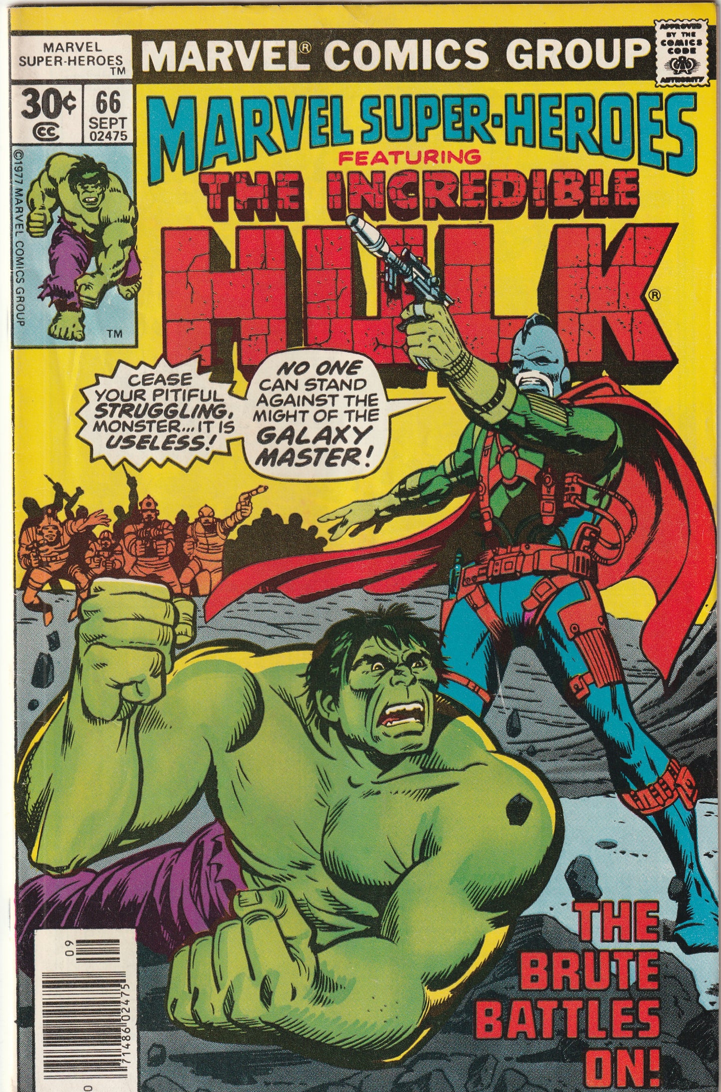 Marvel Super-Heroes #66 (1977) - Reprints Incredible Hulk 112