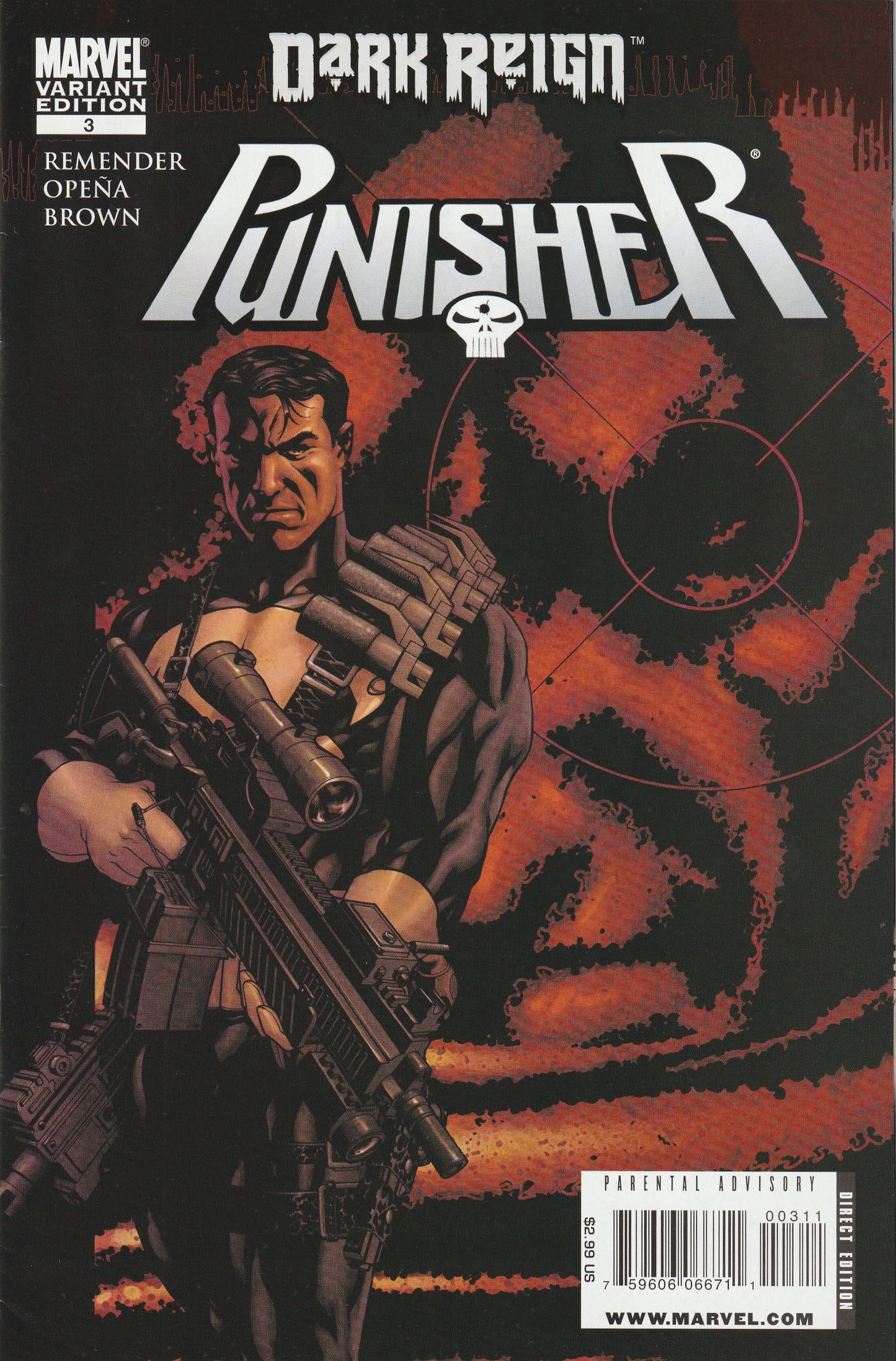 The Punisher #3 (Vol 8, 2009) - Variant Target the Hood Cover