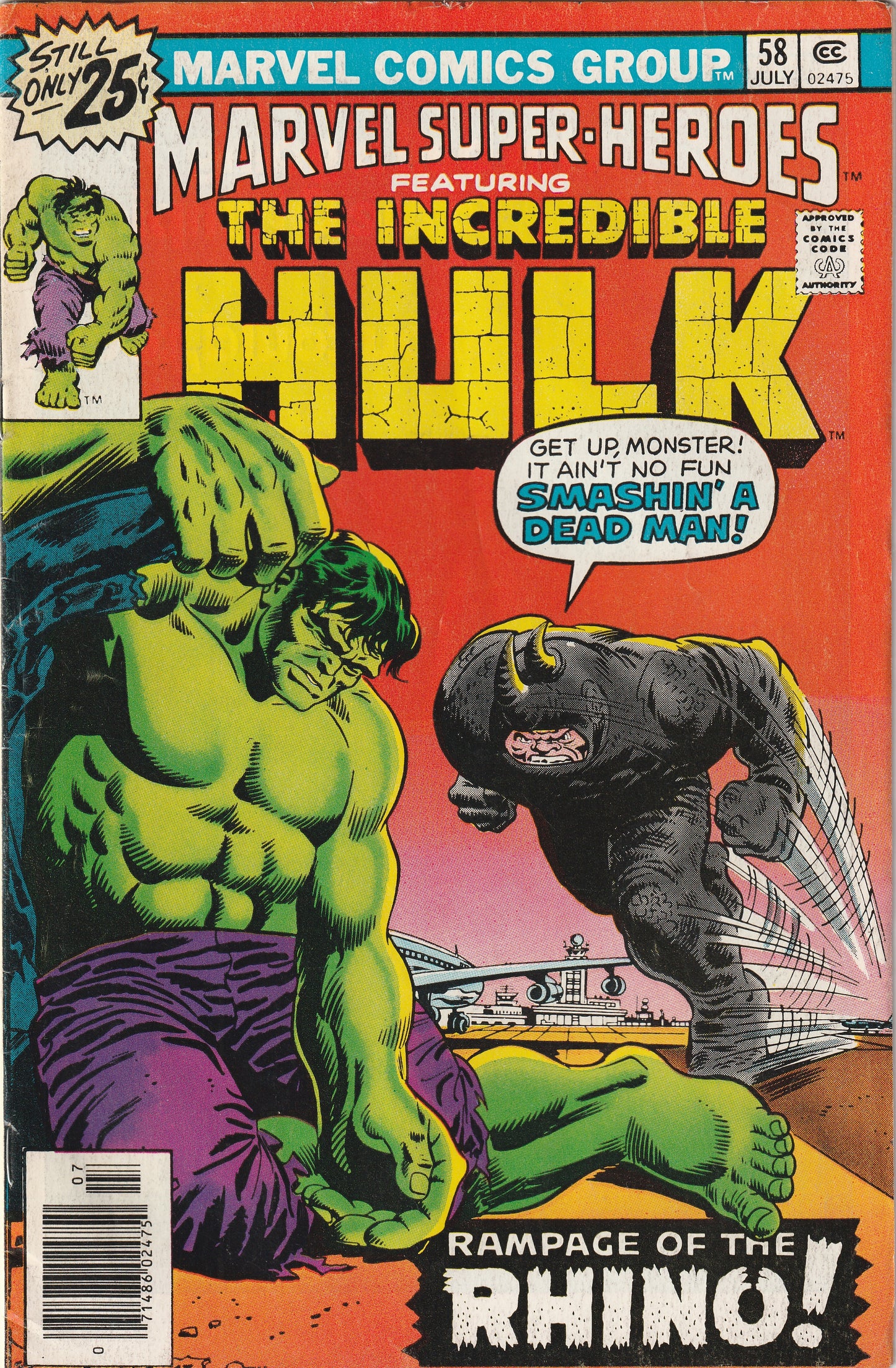 Marvel Super-Heroes #58 (1976) - Reprints Incredible Hulk 104