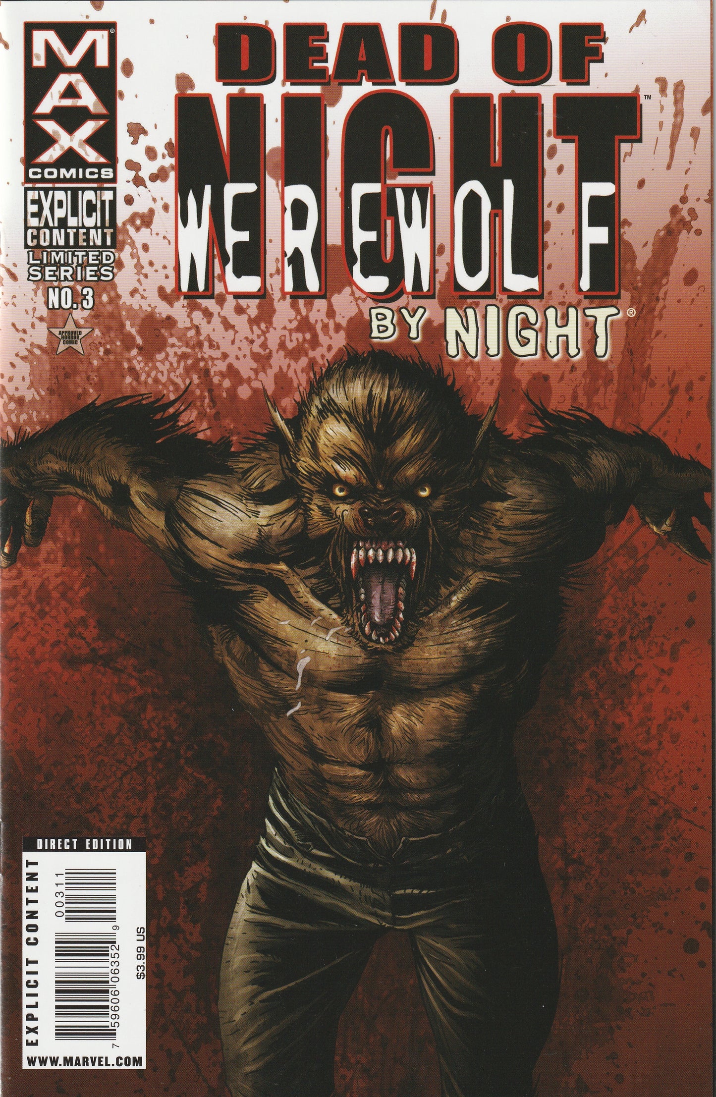 Dead of Night Werewolf by Night (2009) - 4 issue mini series - Explicit Content