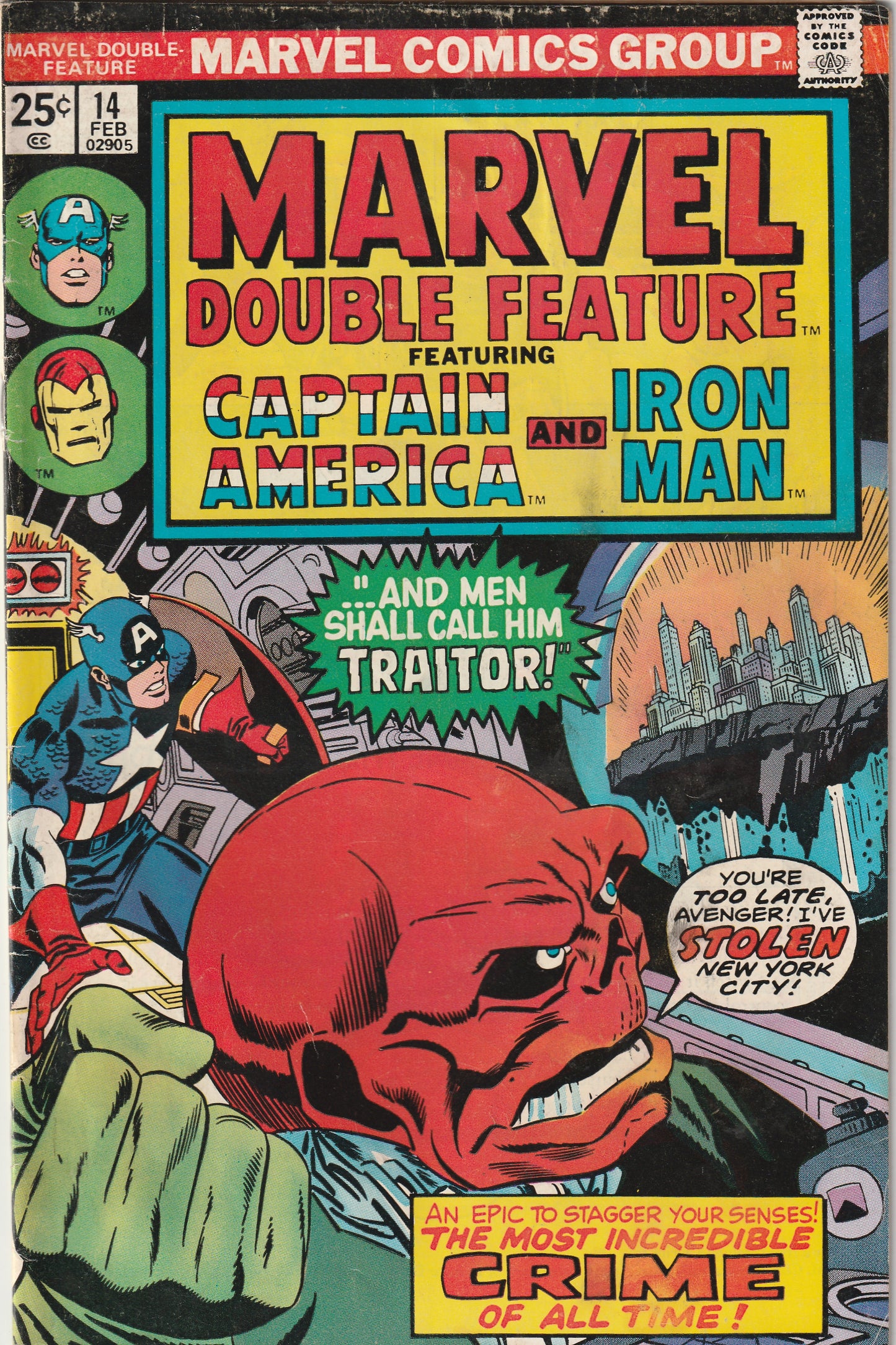 Marvel Double Feature #14 (1976) Featuring Captain America and Iron Man