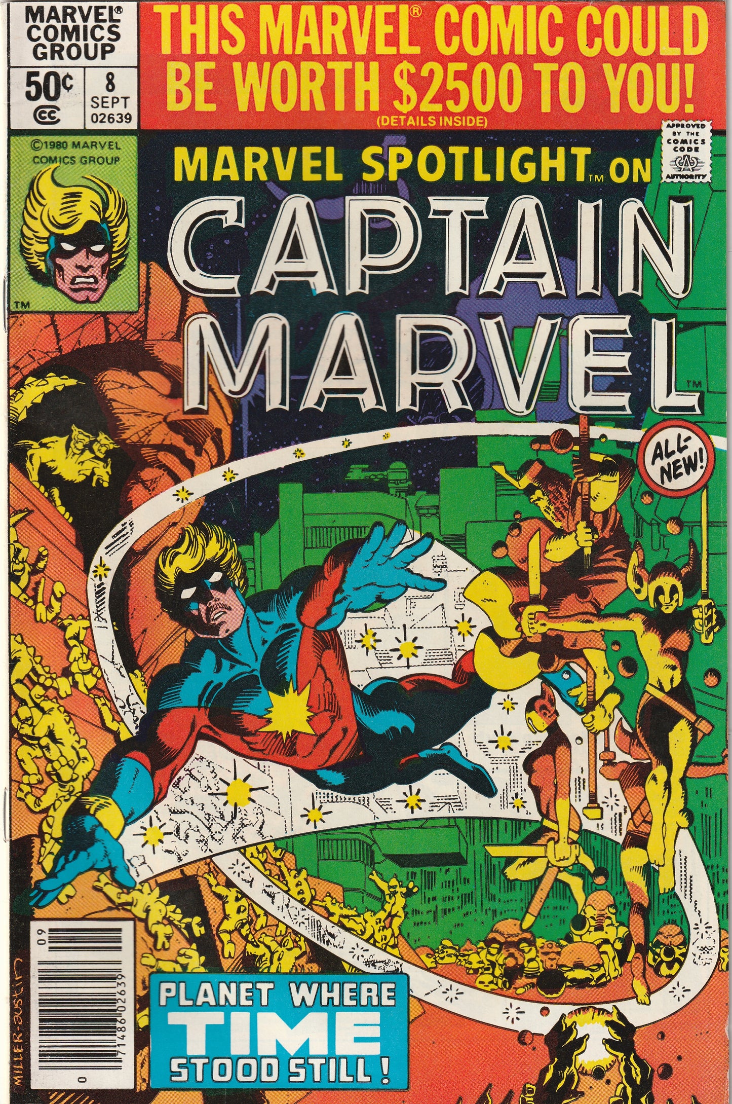 Marvel Spotlight Volume 2 #8 (1980) Captain Marvel - Frank Miller cover & pencils