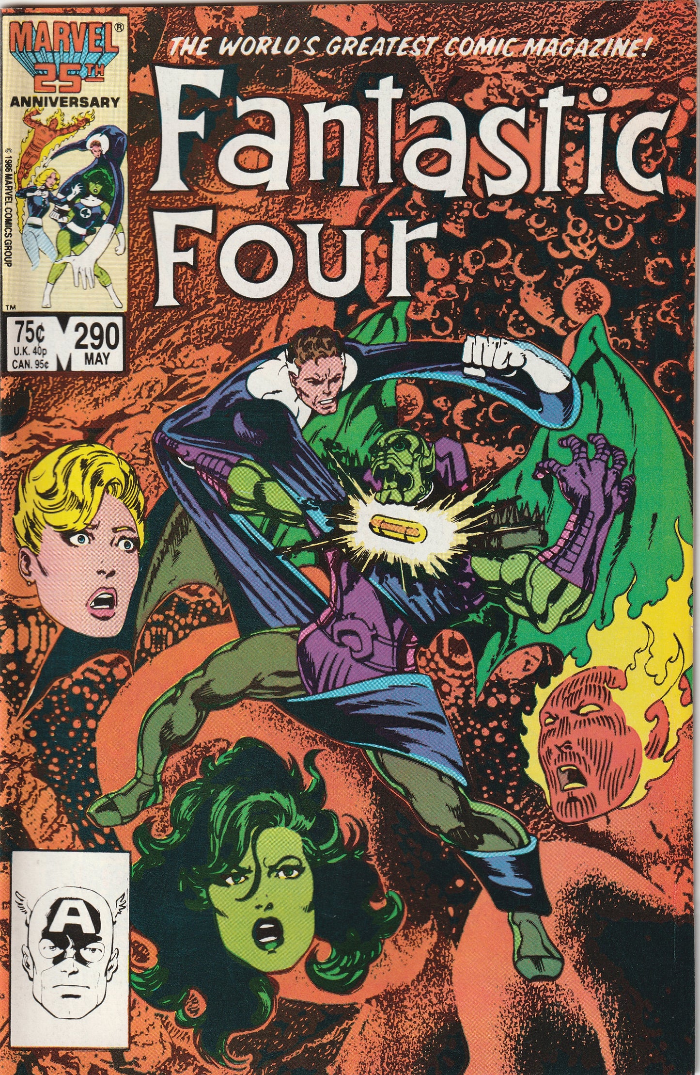 Fantastic Four #290 (1986) - Blastaar, Annihilus & Nick Fury appearance
