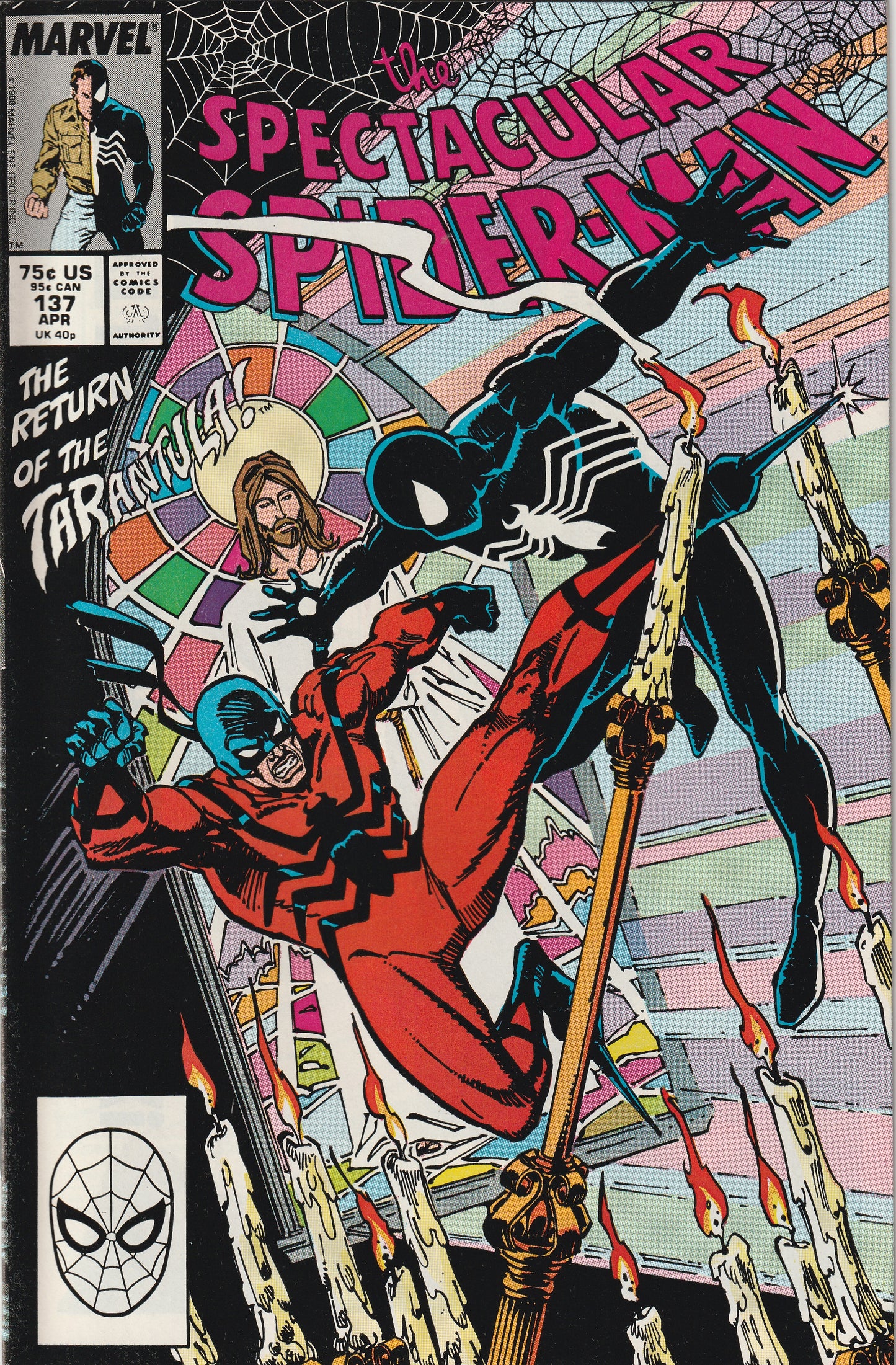 Spectacular Spider-Man #137 (1988) - Return of the Tarantula, Black costume