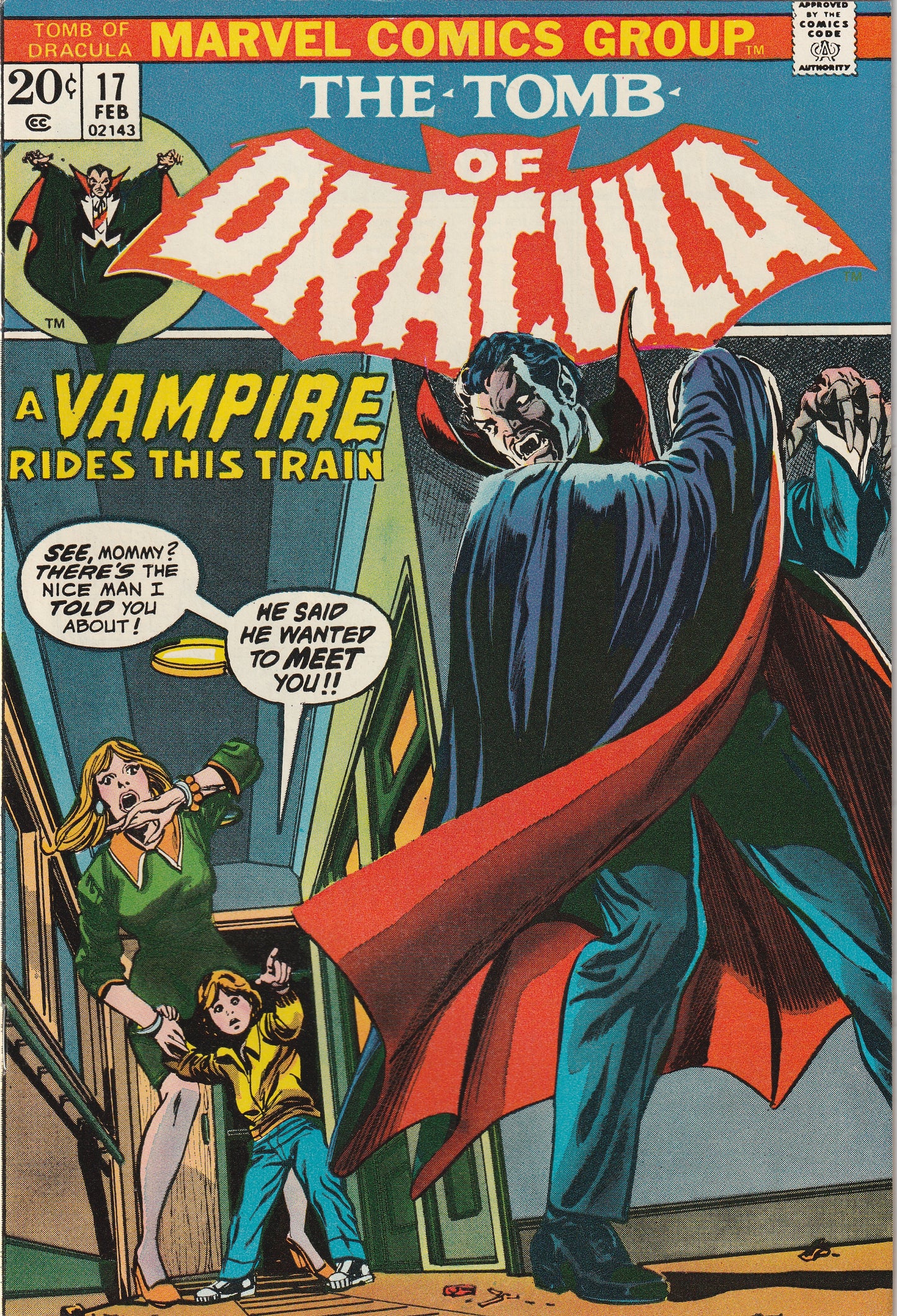 Tomb of Dracula #17 (1974) - Blade bitten by Dracula