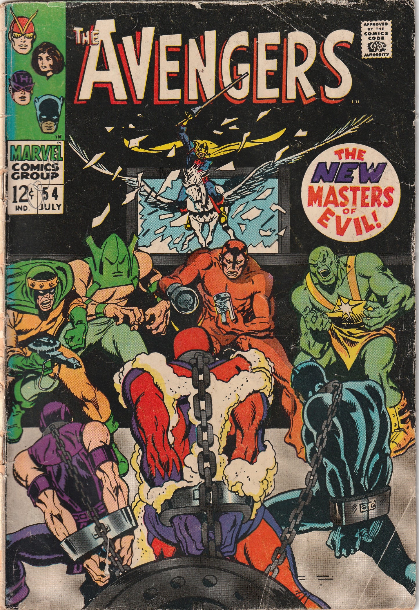 Avengers #54 (1968) - 1st cameo Appearance of Ultron-5 (as Crimson Cowl), 1st Appearance of The New Masters of Evil