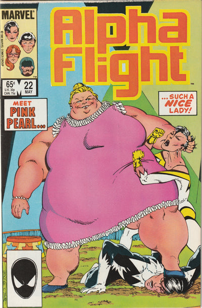 Alpha Flight #22 (1985) - 1st Appearance of Pink Pearl (Pearl Gross)