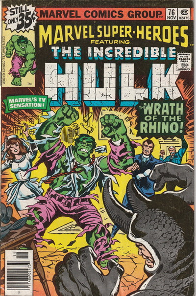 Marvel Super-Heroes #76 (1978) - Reprints Incredible Hulk 124