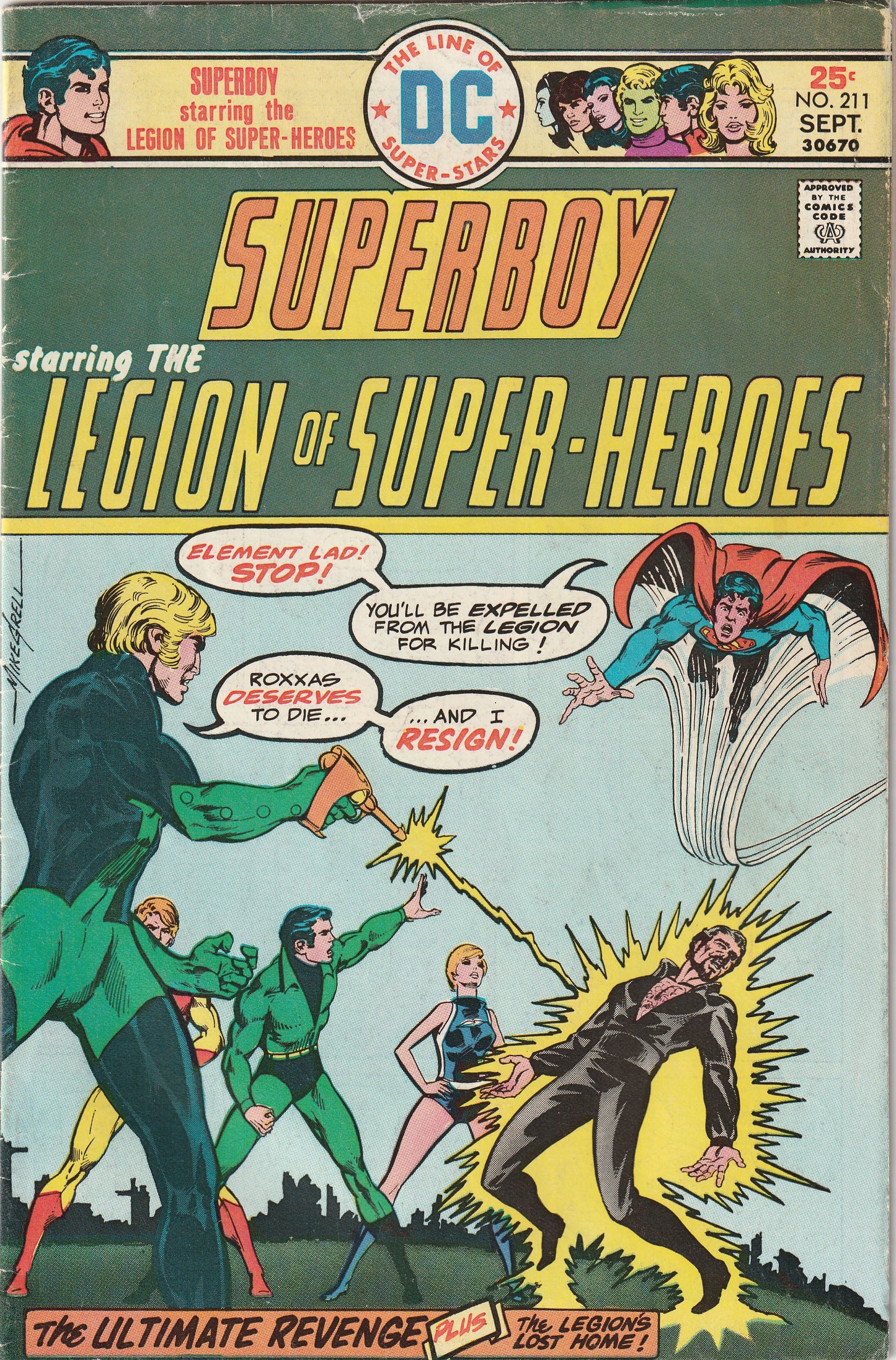 Superboy #211 (1975) - Starring the Legion of Super-Heroes