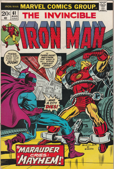 Iron Man #61 (1973) - Masked Marauder (Frank Farnum) Appearance