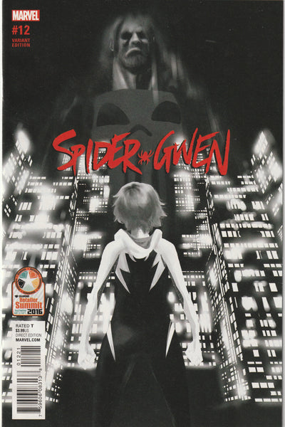 Spider-Gwen #12 (Vol 2 - 2016) - Robbi Rodriguez Black & White Variant Cover