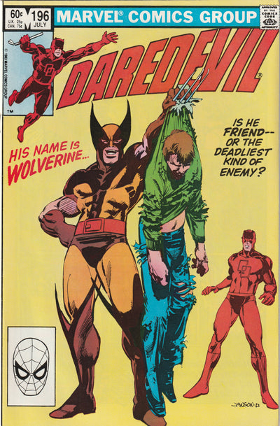Daredevil #196 (1983) - 1st team Up of Daredevil and Wolverine, 1st Appearance of Dark Wind (Kenji Oyama)