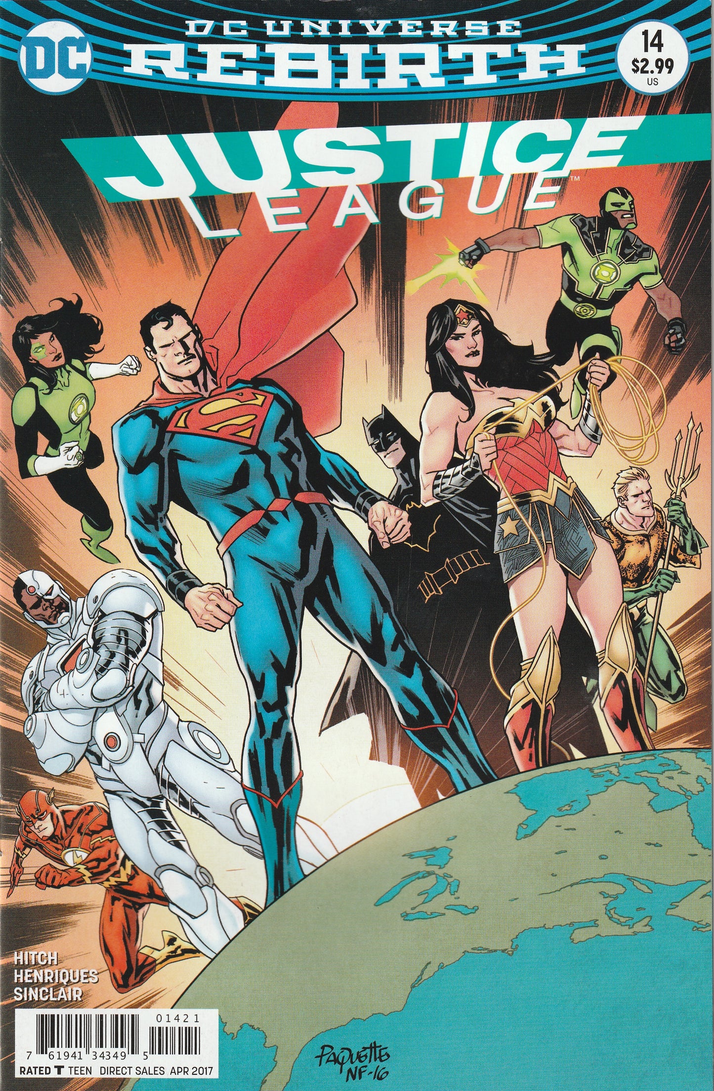 Justice League - Rebirth #14 (2017) - Yanick Paquette Variant Cover