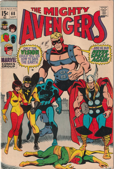 Avengers #68 (1969) - 1st Appearance of Taku (Chief advisor to the Black Panther)
