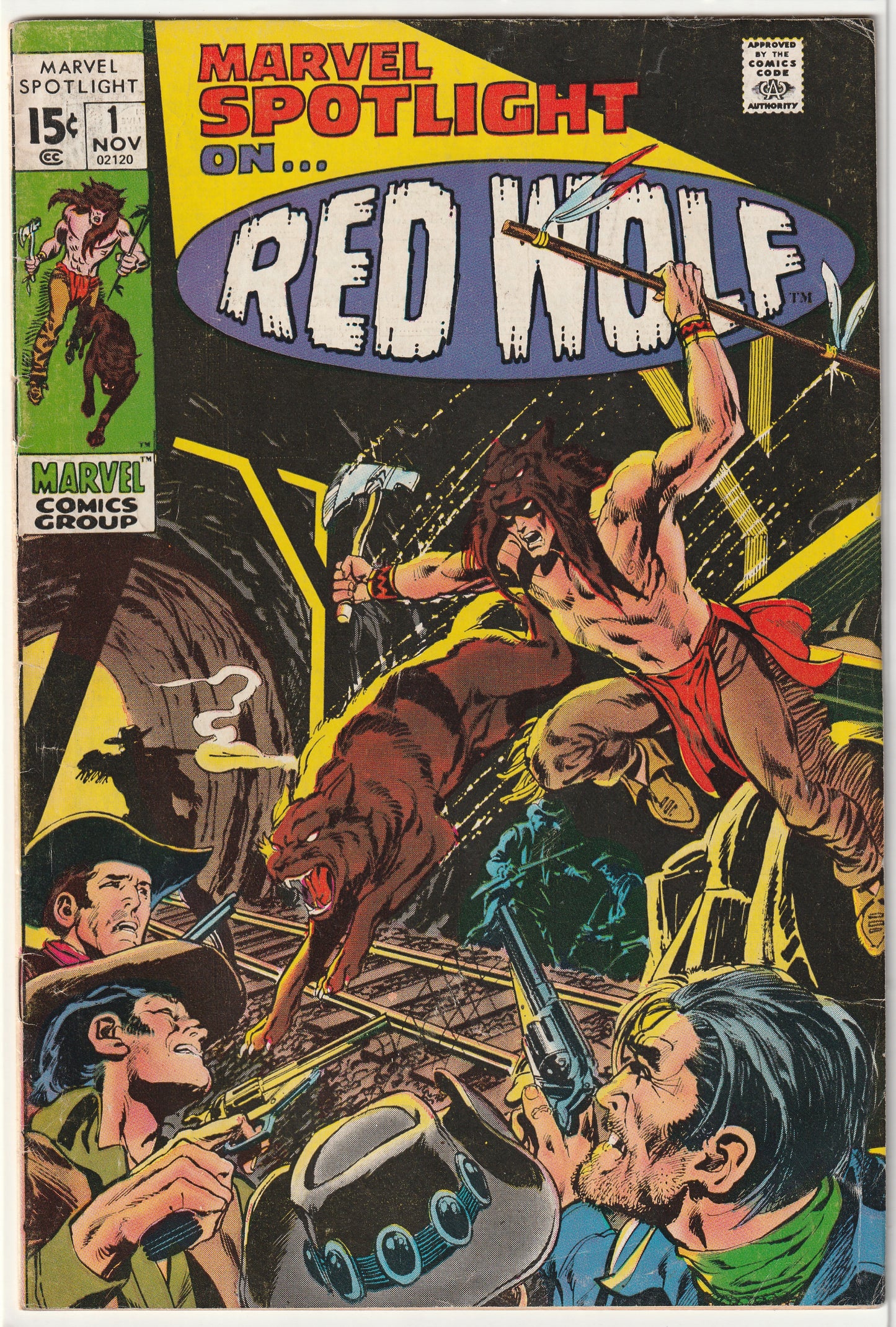 Marvel Spotlight #1 (1971) Red Wolf - Neal Adams cover, Wally Wood art